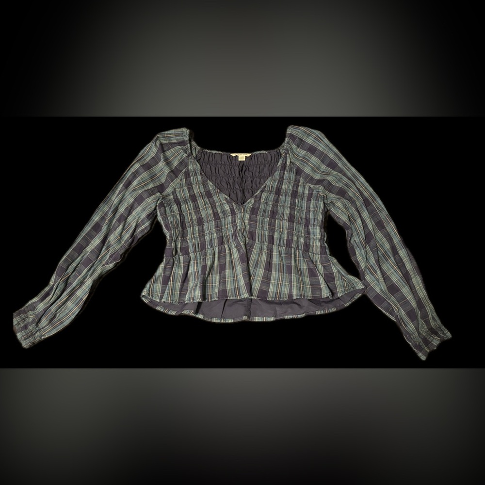 Plaid American Eagle Top